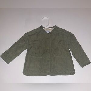 Old Navy Baby Quilted Snap-Front Jacket - Army Green